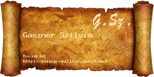Gaszner Szilvia névjegykártya