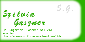 szilvia gaszner business card